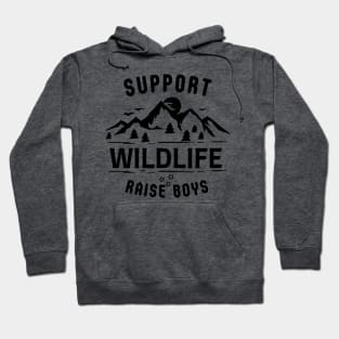 Support Wildlife Raise Boys Hoodie